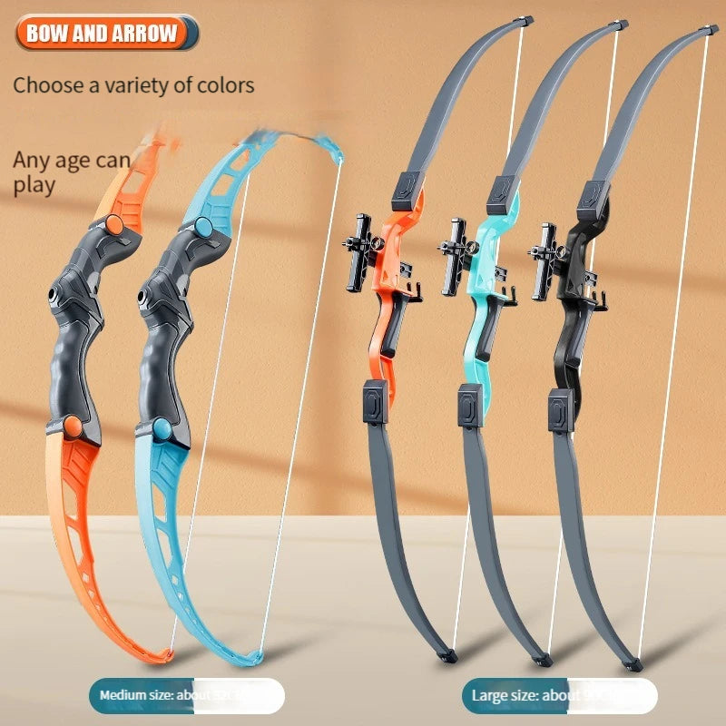 Toy archery set components - bow, arrows and target