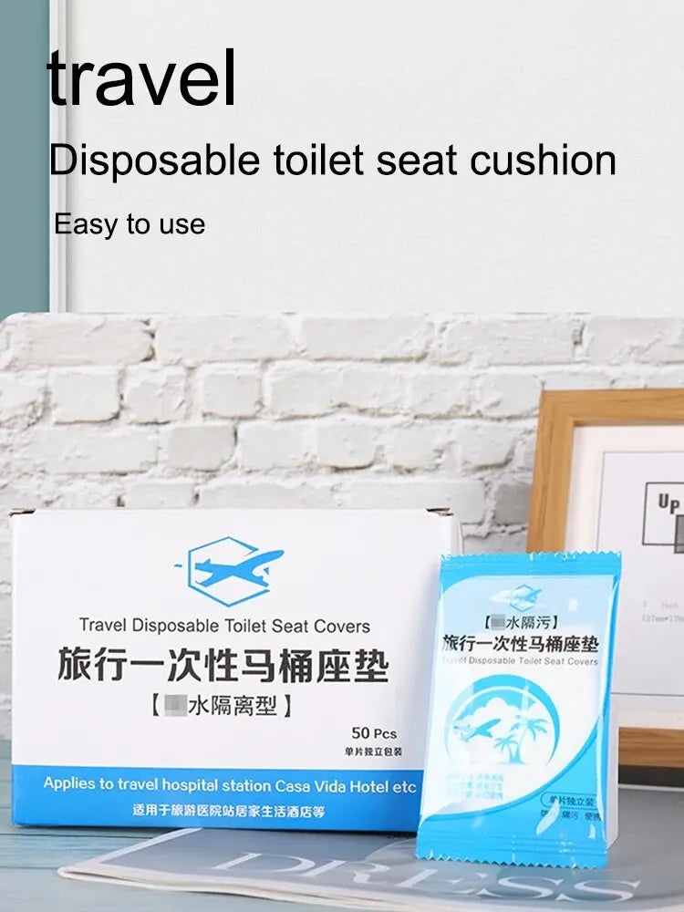 Individually wrapped toilet seat cover, travel size