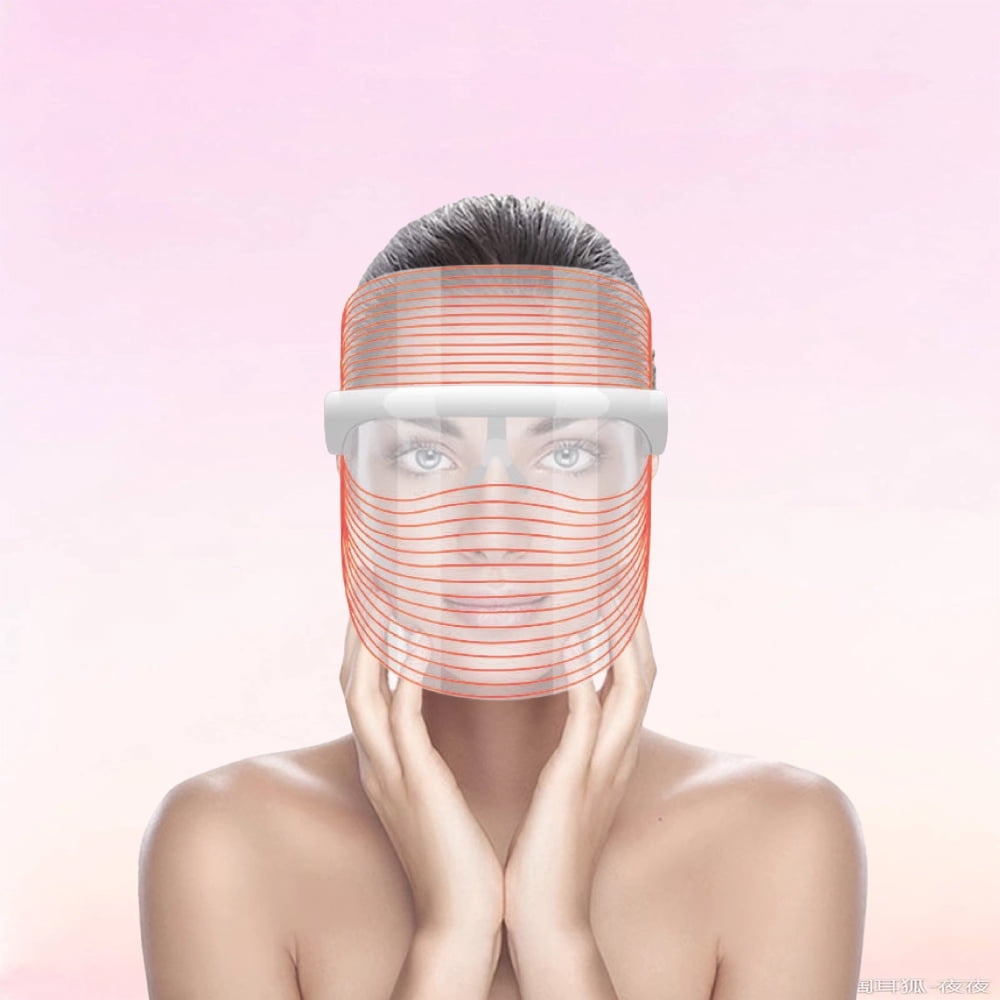 Cordless rechargeable LED face mask device