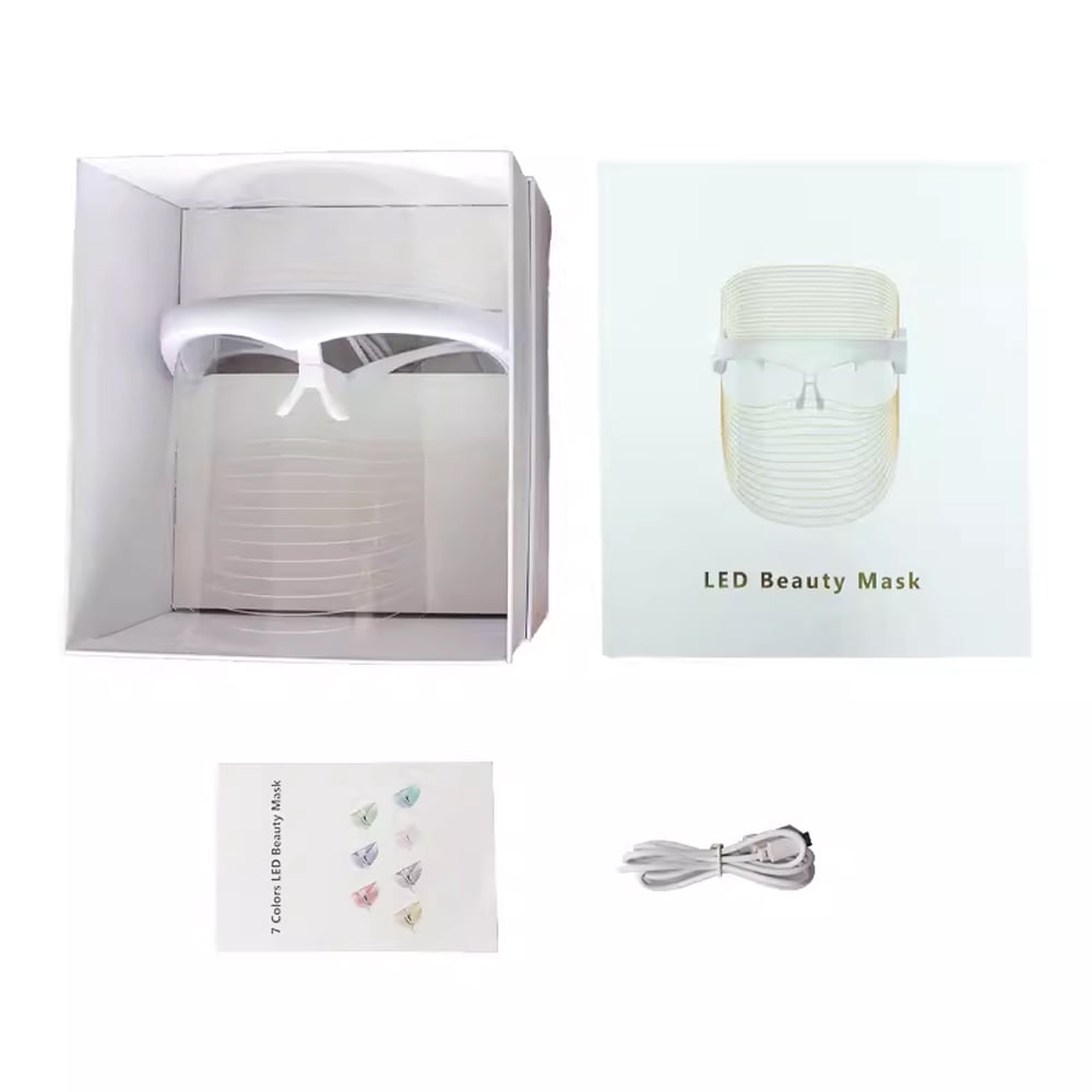 Silicone comfortable fit LED light therapy mask